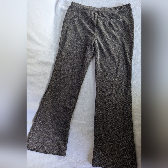 New York & Co 7th Ave Pant Grey Tweed Pattern Bootcut Size L Pull On NWT - Picture 4 of 10